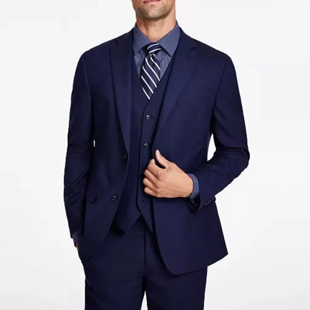 Men's ALFANI Slim Fit Solid Suit Jacket Blazer in NAVY BLUE Size 40R NEW $360